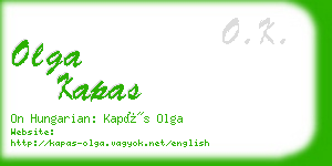 olga kapas business card